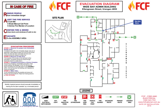 Display Fire Evacuation Diagrams in the Workplace